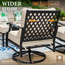 MF Studio 7-Seat Outdoor Patio Furniture Set with Fire Pit Table
