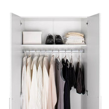Madesa Two Door Wardrobe Storage Cabinet, Wood Armoire