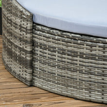 Outsunny Rattan Patio Furniture Set with Chairs Table 4 Piece, Light Gray