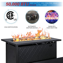 MF Studio 7-Seat Outdoor Patio Furniture Set with Fire Pit Table