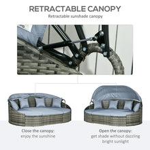Outsunny Rattan Patio Furniture Set with Chairs Table 4 Piece, Light Gray