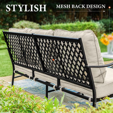 MF Studio 7-Seat Outdoor Patio Furniture Set with Fire Pit Table