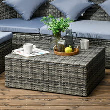 Outsunny Rattan Patio Furniture Set with Chairs Table 4 Piece, Light Gray