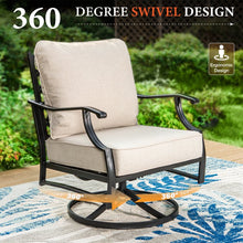 MF Studio 7-Seat Outdoor Patio Furniture Set with Fire Pit Table