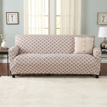 Great Bay Home Stretch Printed Washable Sofa Slipcover  (Sofa, Beige)