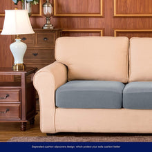 Subrtex  2-Piece Stretch Separate Sofa Cushion Cover Elastic Slipcover Khaki