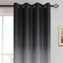 Yakamok Black Curtains with Grommet Room Darkening Ombre Window Drapes for Living Room/Bedroom,2 Panels, 52x84 Inch