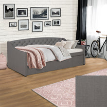 Zoey Tufted Upholstered Twin Daybed With Trundle by Hillsdale Living Essentials, Charcoal