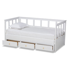 Baxton Studio Kendra Modern and Contemporary White Finished Expandable Twin Size to King Size Daybed with Storage Drawers