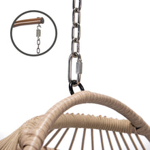 Nicesoul Foldable Wicker Hanging Egg Chair with Stand and Cushions for Indoor Outdoor, Blue