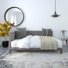 Bellamy Studios Mid Century Upholstered Modern Daybed, Full Size, Gray Linen