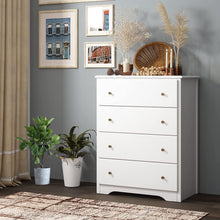 Vebreda Modern Drawer Dresser 4 Drawer Chest, White