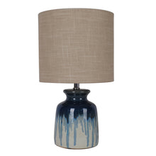 Better Homes & Gardens Ceramic Table Lamp, Ombre Blue Drip Glaze Finish