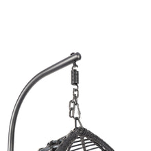 OVERDRIVE Lovely Swing Egg Chair with Stand, High-Quality Modern Design, 37.4x37.4x76.77 (Red)