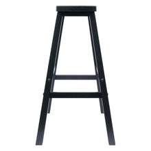 Winsome Wood Satori Saddle Seat Bar Stool, Black Finish