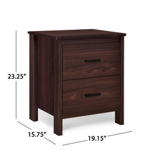Noble House Hysham 3 Piece Double Dresser and Nightstand Set, Walnut