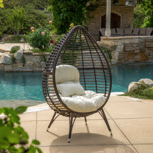 Noble House Melton Cushion Resin Wicker Outdoor Lounge Chair - Brown