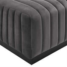 Conjure Channel Tufted Performance Velvet Ottoman-EEI-5500