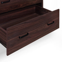 Noble House Hysham 3 Piece Double Dresser and Nightstand Set, Walnut