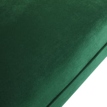 Noble House Hildred Velvet Channel Stitch Sofa, Emerald, Dark Brown