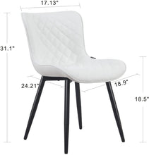 Kidol & Shellder Dining Chairs Set of 2 Black Living Room Chairs PU Upholstered Desk Chair,Loads Up to 300lbs,3 Mins Quick Assembly