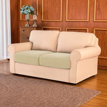 Subrtex  2-Piece Stretch Separate Sofa Cushion Cover Elastic Slipcover Khaki