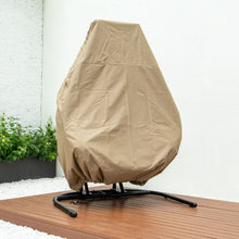 2 Person Swing Chair with Stand, X-Large Wicker Rattan Hanging Egg Chair Loveseat Chair with Cushion and Cover for Indoor/Outdoor