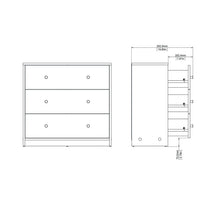 Tvilum Studio Collection 3-Drawer Dresser, Coffee