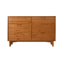 Desert Fields Sonoma 6-Drawer Solid Wood Dresser, Caramel