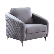 Sofia Gray Velvet Modern Chic Accent Armchair