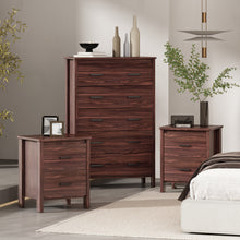 Noble House Hysham 3 Piece Dresser and Nightstand Set, Walnut