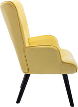 Dolonm Velvet Accent Chair Modern Tufted Button Wingback Vanity Chair with Arms Upholstered Tall Back Desk Chair with Solid Wood Legs for Living Room Bedroom Waiting Room(Teal)