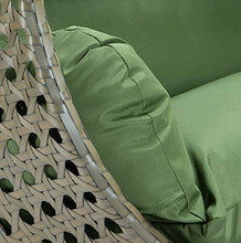 LeisureMod Beige 2 Person Hanging Double Swing/ Rattan Egg Chair