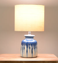 Better Homes & Gardens Ceramic Table Lamp, Ombre Blue Drip Glaze Finish