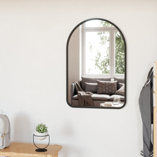 Umbra Hub 24 x 36" Arch Wall Mirror Black