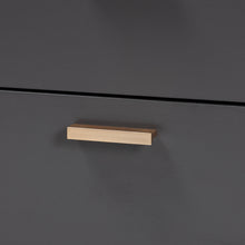Baxton Studio Kelson Modern and Contemporary Dark Grey and Gold Finished Wood 2-Drawer Nightstand
