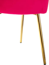 HULALA HOME Velvet Modern Small Armless Accent Chair with Gold Metal Legs, -Yellow