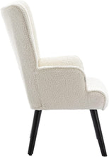 Dolonm Velvet Accent Chair Modern Tufted Button Wingback Vanity Chair with Arms Upholstered Tall Back Desk Chair with Solid Wood Legs for Living Room Bedroom Waiting Room(Teal)