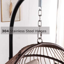 Radiata Foldable Wicker Rattan Hanging Egg Chair with Stand