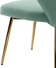 HULALA HOME Velvet Modern Small Armless Accent Chair with Gold Metal Legs, -Yellow