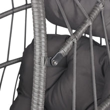 Radiata Foldable Wicker Rattan Hanging Egg Chair with Stand