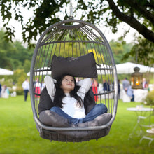 Radiata Foldable Wicker Rattan Hanging Egg Chair with Stand