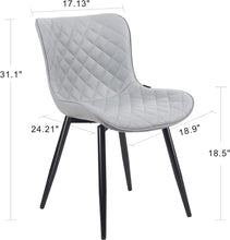 Kidol & Shellder Dining Chairs Set of 2 Black Living Room Chairs PU Upholstered Desk Chair,Loads Up to 300lbs,3 Mins Quick Assembly