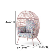 Better Homes & Gardens Kid's Ventura Outdoor Pink Wicker Stationary Egg Chair