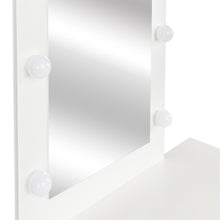 UBesGoo Vanity Table Set with Lighted Mirror, Makeup Table with Drawers, Dressing Vanity Tables, Dresser Desk for Girls, Women, White