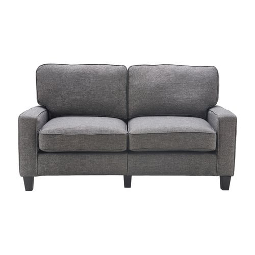 Serta Palisades Modern Track Arm 61-inch Loveseat, Gray Fabric