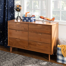 Desert Fields Sonoma 6-Drawer Solid Wood Dresser, Caramel