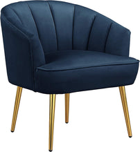 Morden Fort Velvet Barrel Club Chair Accent Armchair with Golden Legs , White