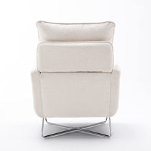 Merax Espresso Modern Comfortable Upholstered Accent Chair with Lumbar Cushion,Teddy Velvet Reading Armchair