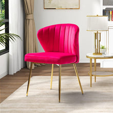 HULALA HOME Velvet Modern Small Armless Accent Chair with Gold Metal Legs, -Yellow
